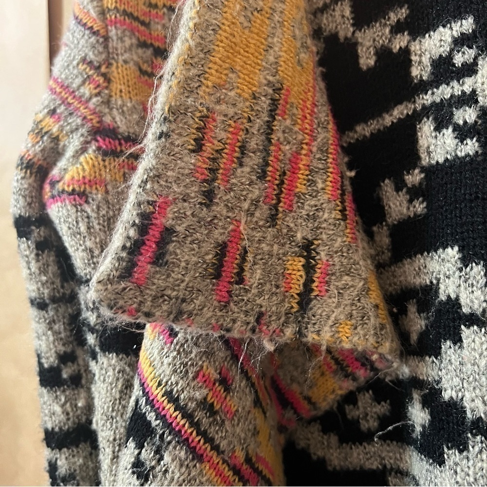 Soft Surroundings | Calais Aztec Southwestern Open Front Cardigan Sweater Size M - Picture 9 of 14